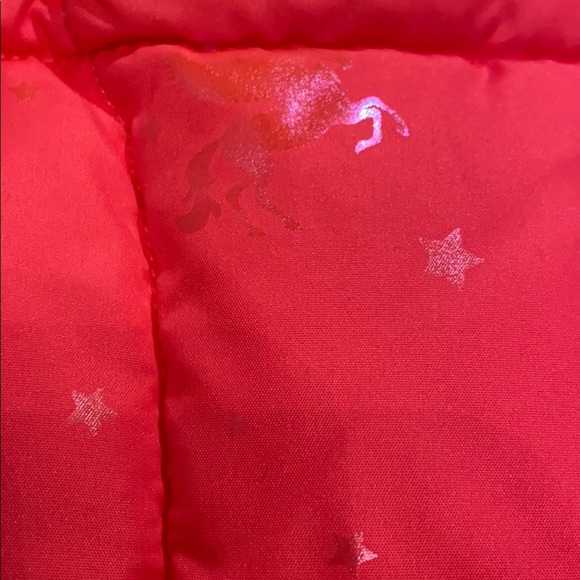 Knockout Pink & Iridescent Unicorn Puffer Jacket - Picture 4 of 5